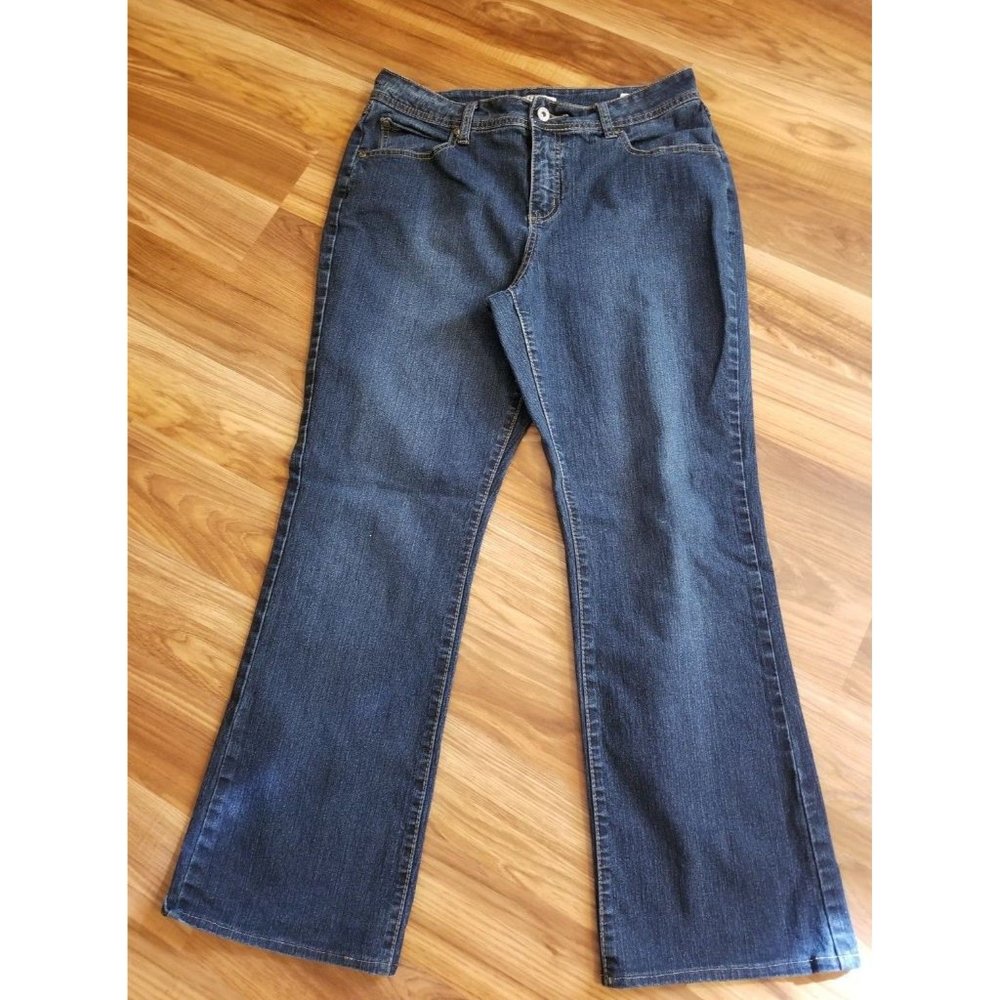 Cato jeans Cotton/Spandex/Poly blend Straight Embroidered pockets Sz 12‎ #1087